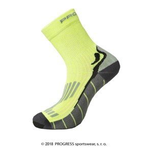 RUNNING HIGH SOX běžecké ponožky reflexní žlutá/šedá, 39-42
