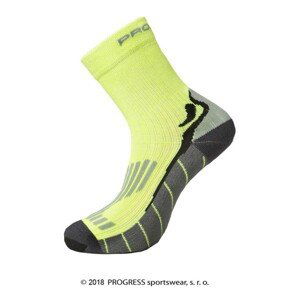 RUNNING HIGH SOX běžecké ponožky reflexní žlutá/šedá, 35-38