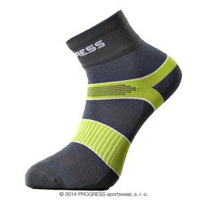 CYCLING cyklistické ponožky šedá/zelená, 35-38