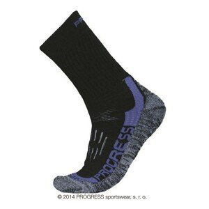 X-TREME zimní turistické ponožky s Merinem černá/modrá, 35-38