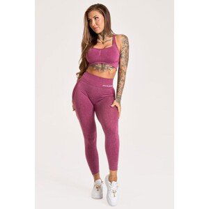 Bezešvé sportovní legíny GYM GLAMOUR Cherry melange, M