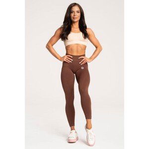 Bezešvé legíny Gym Glamour Scrunch  hnědé, XS