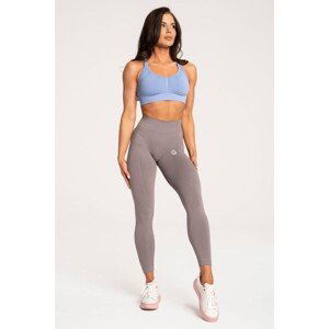 Bezešvé legíny Gym Glamour Scrunch šedé, L