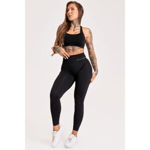 Bezešvé sportovní legíny Gym Glamour Solid Black, S