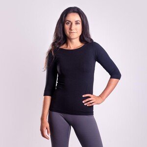 Dámské bambusové triko s 3/4 rukávem AKINA černé, XXL