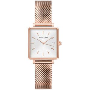 Rosefield The Mini Boxy XS White Sunray Mesh Rose gold QMWMRG-Q040