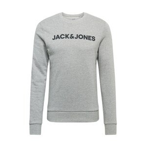 JACK & JONES Mikina 'LOUNGE'  šedý melír / černá