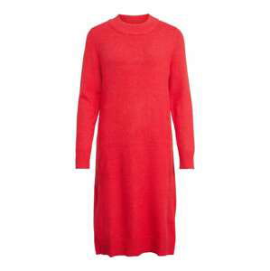 VILA Úpletové šaty  červená