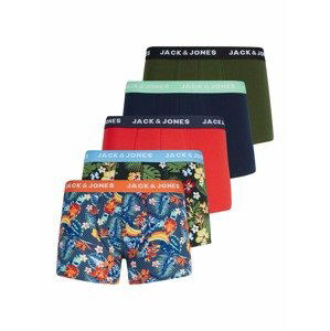 JACK & JONES Boxerky  modrá / olivová / červená / bílá