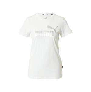 PUMA Funkční tričko  stříbrná / bílá