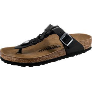 BIRKENSTOCK Žabky 'Gizeh'  černá / stříbrná