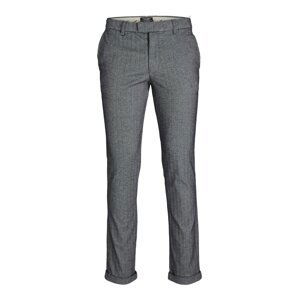 JACK & JONES Chino kalhoty 'OLLIE'  světle šedá / černá