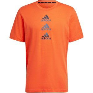 ADIDAS SPORTSWEAR Funkční tričko  šedá / oranžová