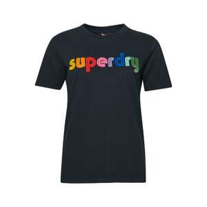 Superdry Tričko  tmavě modrá / mix barev