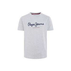 Pepe Jeans Tričko  šedý melír / černá