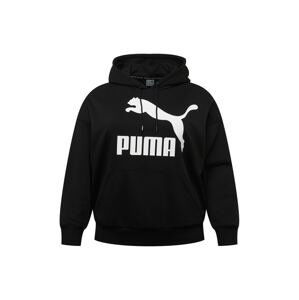 PUMA Mikina  černá / bílá