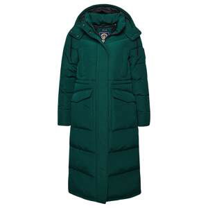 Superdry Zimní kabát 'Everest'  tmavě zelená / černá / bílá