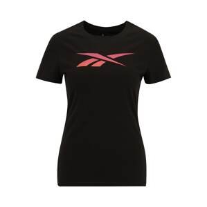 Reebok Sport Funkční tričko 'Vector'  světle růžová / černá