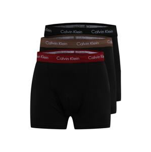 Calvin Klein Underwear Boxerky  hnědá / vínově červená / černá / bílá