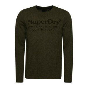 Superdry Tričko  khaki / černá / bílá