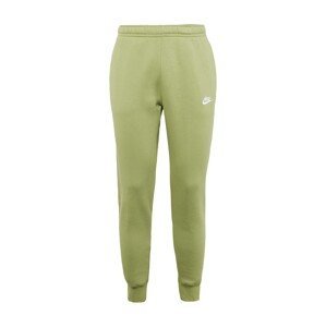 Nike Sportswear Kalhoty  světle zelená / bílá