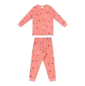 SCHIESSER Pyžamo  růžová / černá / bílá