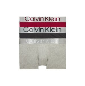 Calvin Klein Underwear Boxerky  šedý melír / červená / černá / stříbrná
