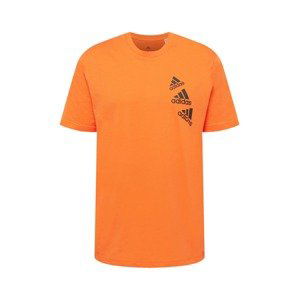 ADIDAS SPORTSWEAR Funkční tričko  oranžová / černá