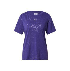 Reebok Sport Funkční tričko  tmavě fialová / bílá
