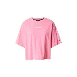 Superdry Tričko  pink / černá / bílá