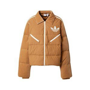 ADIDAS ORIGINALS Zimní bunda  světle hnědá / bílá