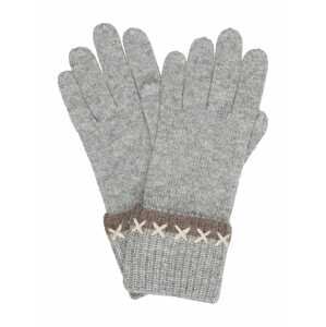 CODELLO Prstové rukavice  brokátová / šedý melír / bílá