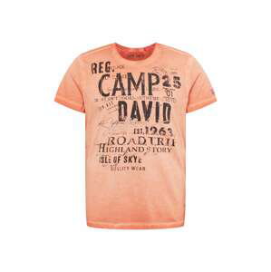 CAMP DAVID Tričko  oranžová / černá