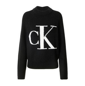 Calvin Klein Jeans Svetr  černá / bílá