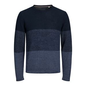 JACK & JONES Svetr 'ORTONS'  marine modrá / námořnická modř / tmavě modrá