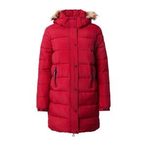 Superdry Zimní bunda  světle hnědá / červená