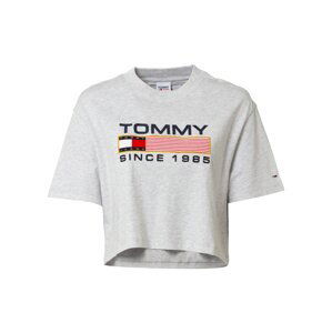 Tommy Jeans Tričko  námořnická modř / šedý melír / červená / bílá