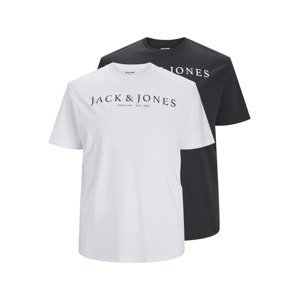 Jack & Jones Plus Tričko 'Blabooster'  černá / bílá