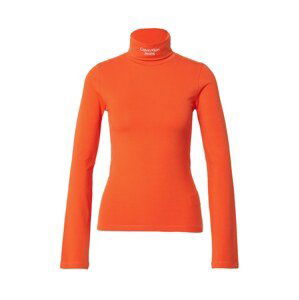 Calvin Klein Jeans Tričko  oranžová / bílá