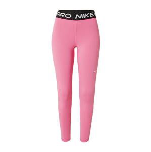 NIKE Sportovní kalhoty  pink / černá / bílá