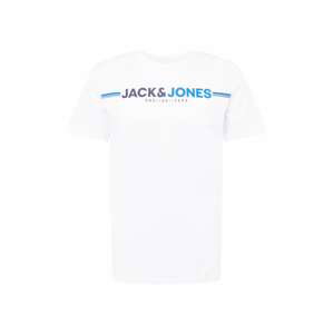 JACK & JONES Tričko 'FREDERIK'  noční modrá / azurová / bílá