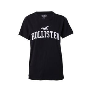 HOLLISTER Tričko  černá / bílá
