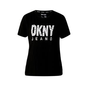 DKNY Tričko  šedá / černá / bílá