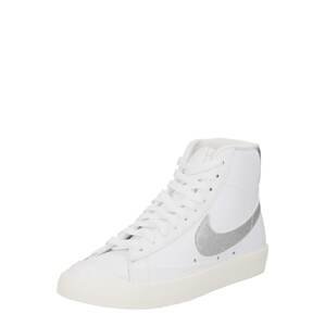 Nike Sportswear Kotníkové tenisky  stříbrná / bílá