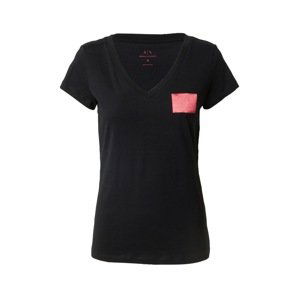 ARMANI EXCHANGE Tričko  pink / černá