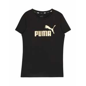 PUMA Tričko  zlatá / černá