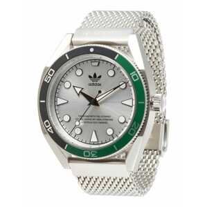ADIDAS ORIGINALS Analogové hodinky 'EDITION TWO'  tmavě šedá / zelená / stříbrná