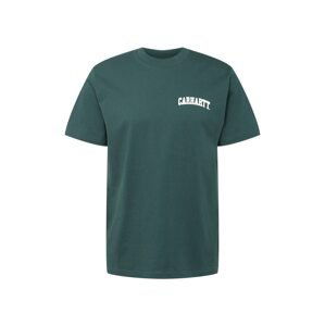 Carhartt WIP Tričko  smaragdová / bílá