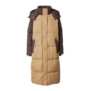 minimum Zimní kabát  čokoládová / světle hnědá