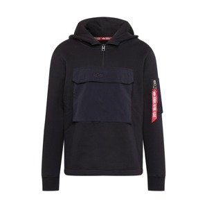 ALPHA INDUSTRIES Mikina  červená / černá / bílá